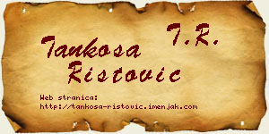 Tankosa Ristović vizit kartica